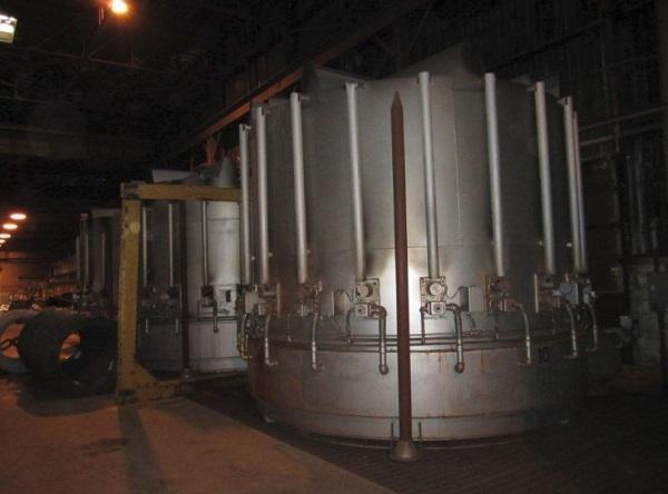 114" (2900mm)W x 110" (2800mm)H RAD-CON WIRE BELL ANNEALING FURNACE SYSTEM