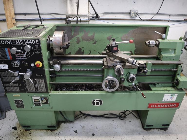 Nardini MS 1440E Manual Lathe, 10" 3-Jaw Chuck, Quick Changer Tool Post, Tailstock, Compound Cross Slide- Auction Item