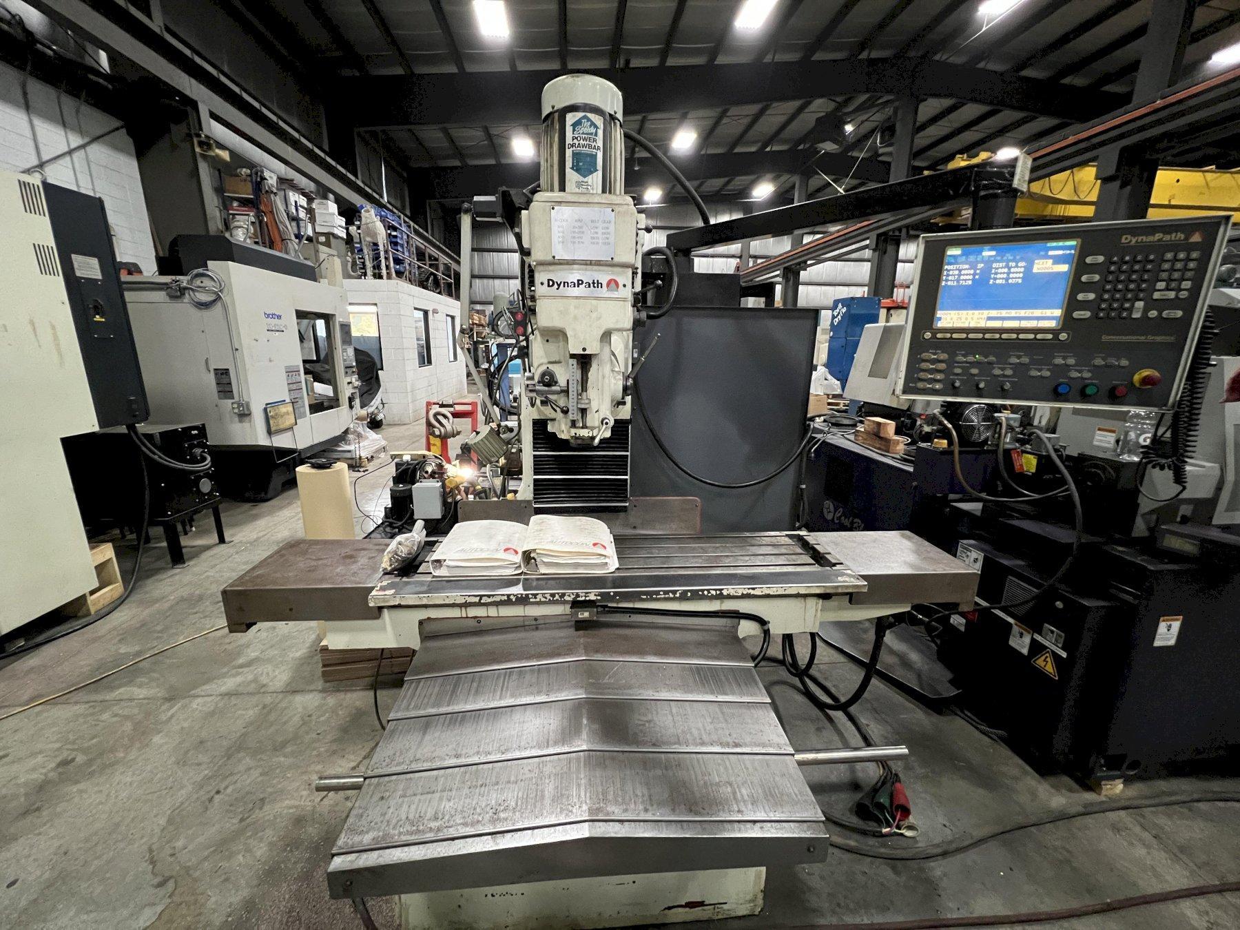 DYNAPATH 750 CNC MILL. 22 X 50 X 22 TRAVELS, 7.5HP, CONVERSATIONAL PROGRAMMING WITH GRAPHICS