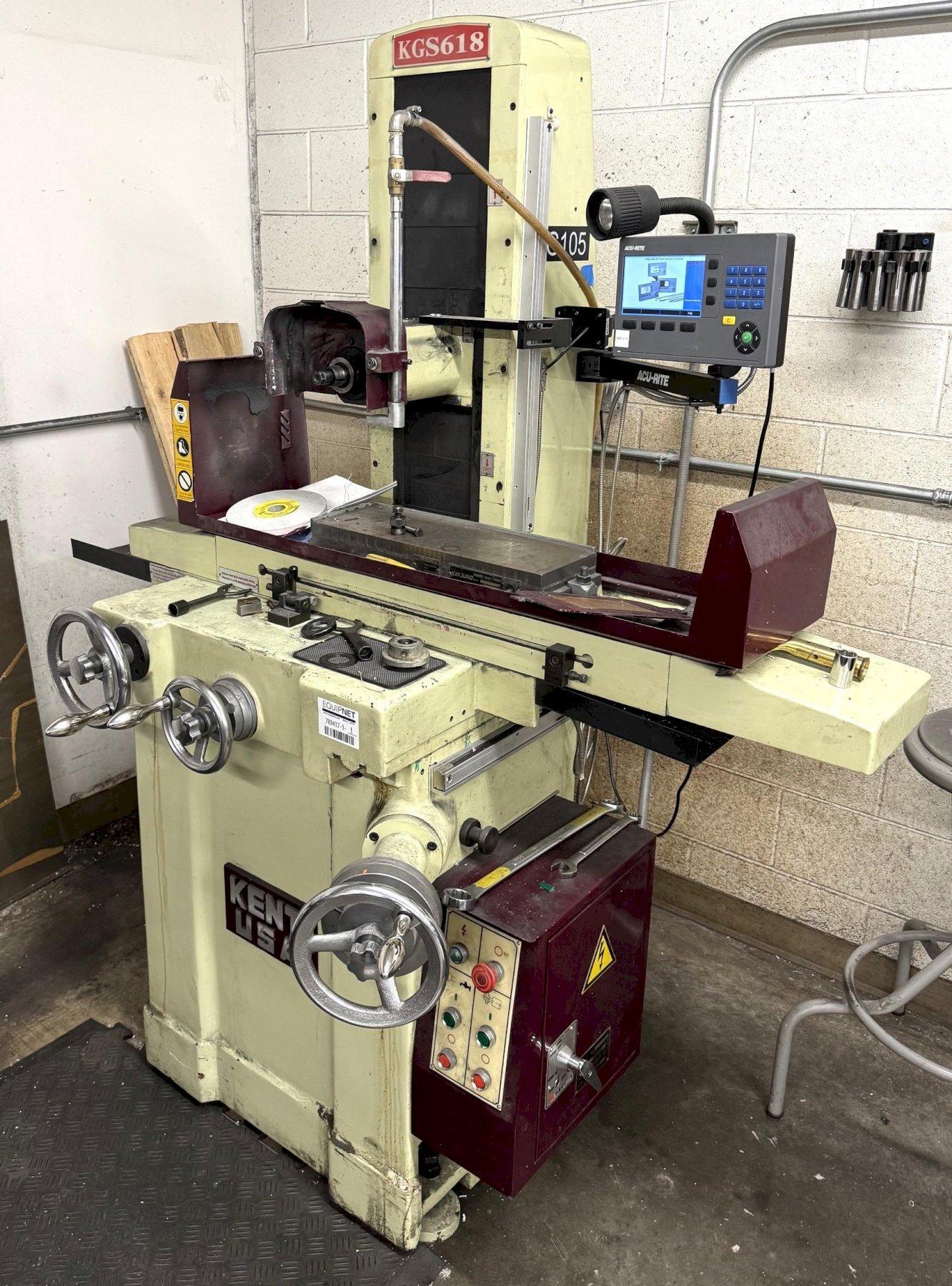 6″ x 18″ Kent Surface Grinder KGS618, Hand, DRO, Coolant