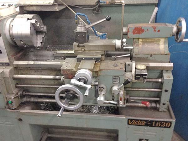16" x 30" VICTOR Engine Lathe, Model 1630, 16' Swing over Bed, 9" Over Cross Slide, 30" Centers , 2" Spindle Bore, DRO, Threading, New 1975.