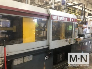 230 TON 20 OZ VAN DORN MODEL 230HT-1220 INJECTION MODLING MACHINE MFG 1998