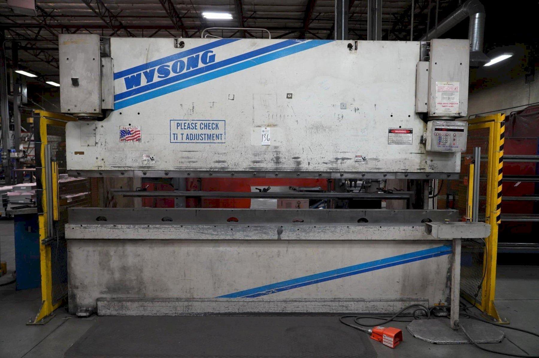 175 Ton X 12′ Wysong MTH175-144 Hydraulic Press Brake, 2002