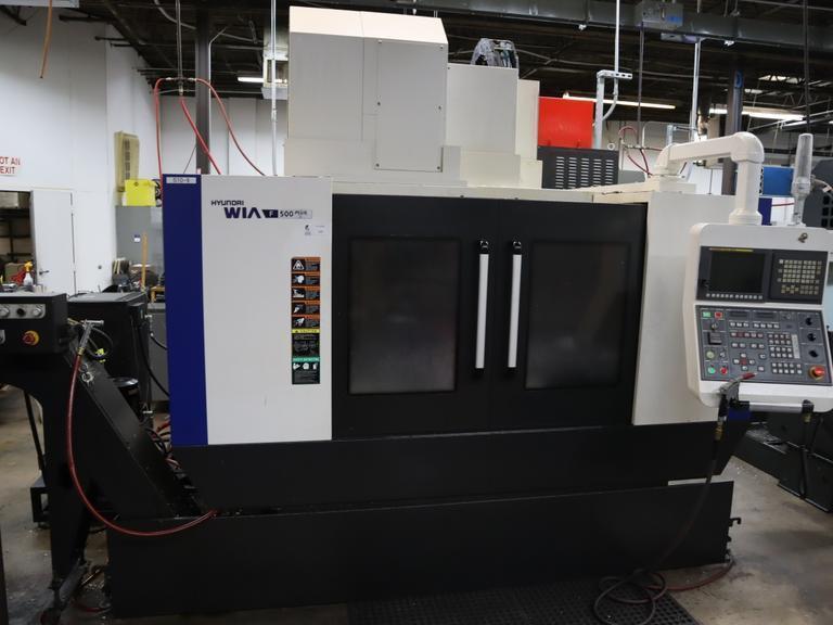 Hyundai Wia F500 Plus CNC Vertical Machining Center, 10K Spindle, 30 Station SMTC, Chip Conveyor, High Pressure Coolant System- Auction Item