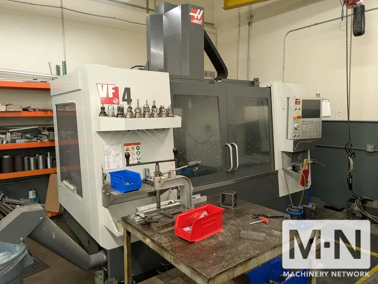 HAAS VF-4 CNC Vertical Machining Center, 2018 w/ 4th Axis Rotary Table