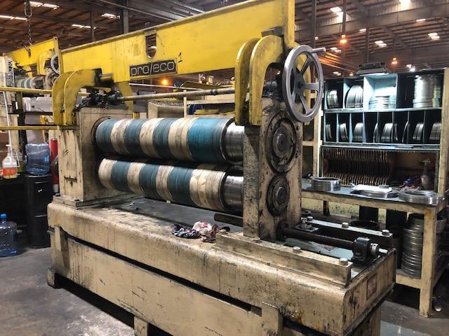 60" x .250" x 40,000# Pro Eco Slitting Line with Two Heads