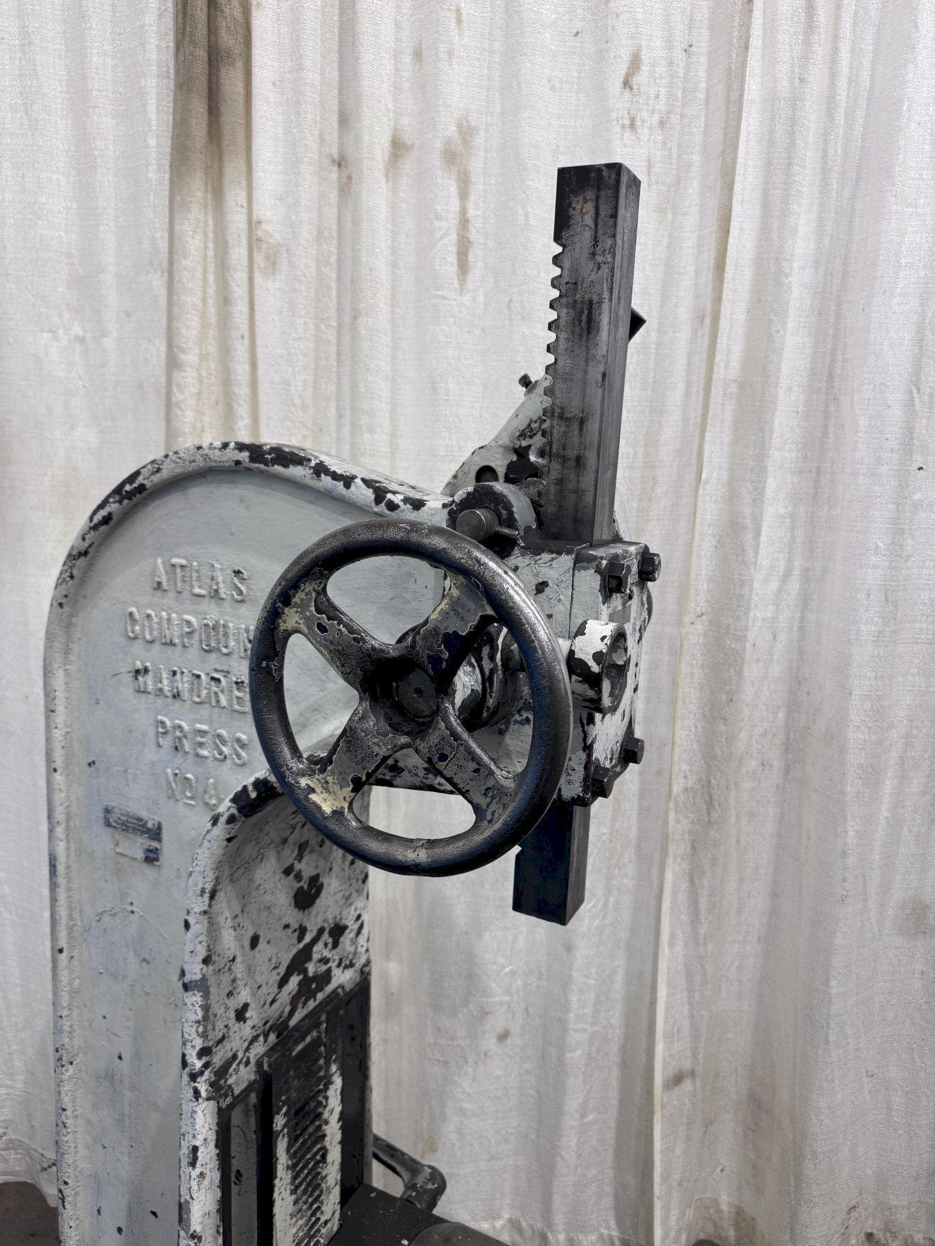 12-TON ATLAS MODEL 4 COMPOUND ARBOR PRESS: STOCK #80934