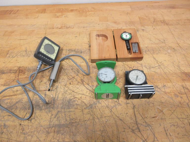 Federal Maxum .001mm Digital Travel Indicator with Probe, Assorted Dial Tension Gages- Auction Item