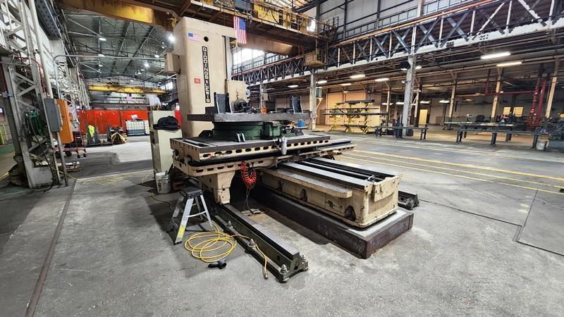 5" GIDDINGS & LEWIS 350-T TABLE TYPE HORIZONTAL BORING MILL
