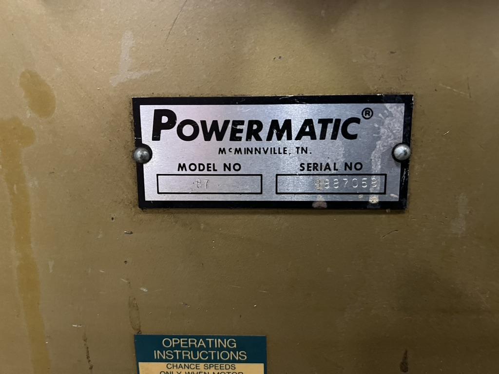 Powermatic Saw Model 87 Vertical Bandsaw with Welder and Variable Speed.