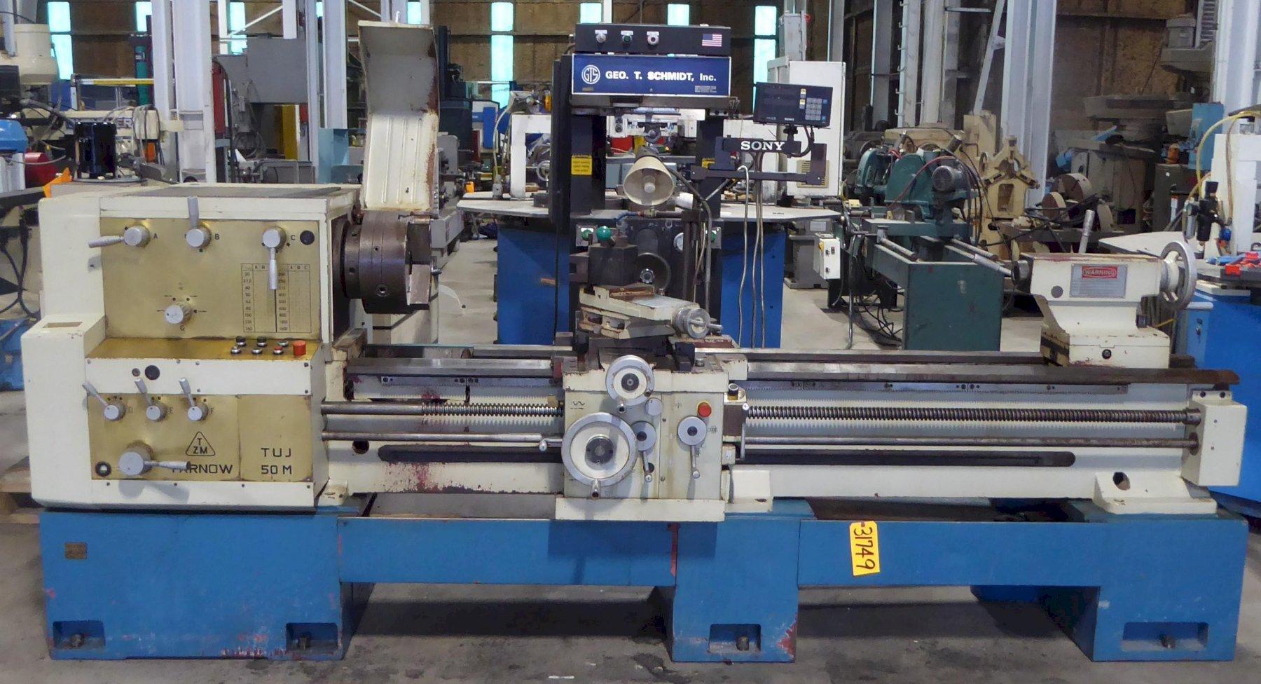 22″/31″ x 80″ Tarnow Lathe TUJ50M, Inch/mm, 3.5″ Hole, 20-1600 RPM, S.R., 15 HP