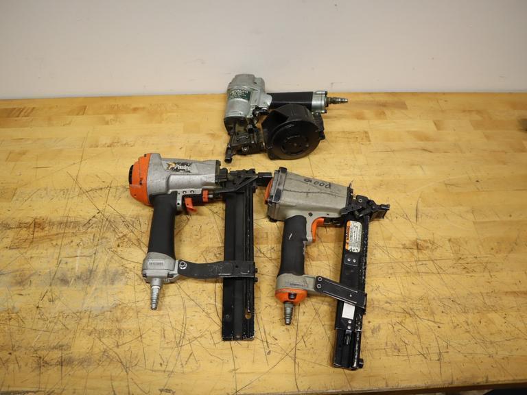 Paslode S150-W16R Wide Crown Stapler, Hitachi NV 50A1 Coil Nailer & Paslode Framing Stapler- Auction Item