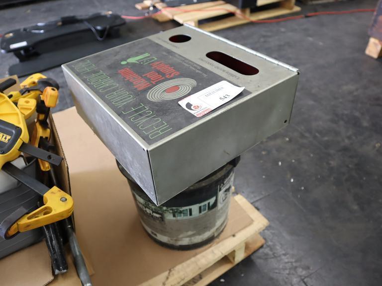 Scrap Carbide in Recyle Bin and 5 Gallon Pail, Approx 95 lbs- Auction Item