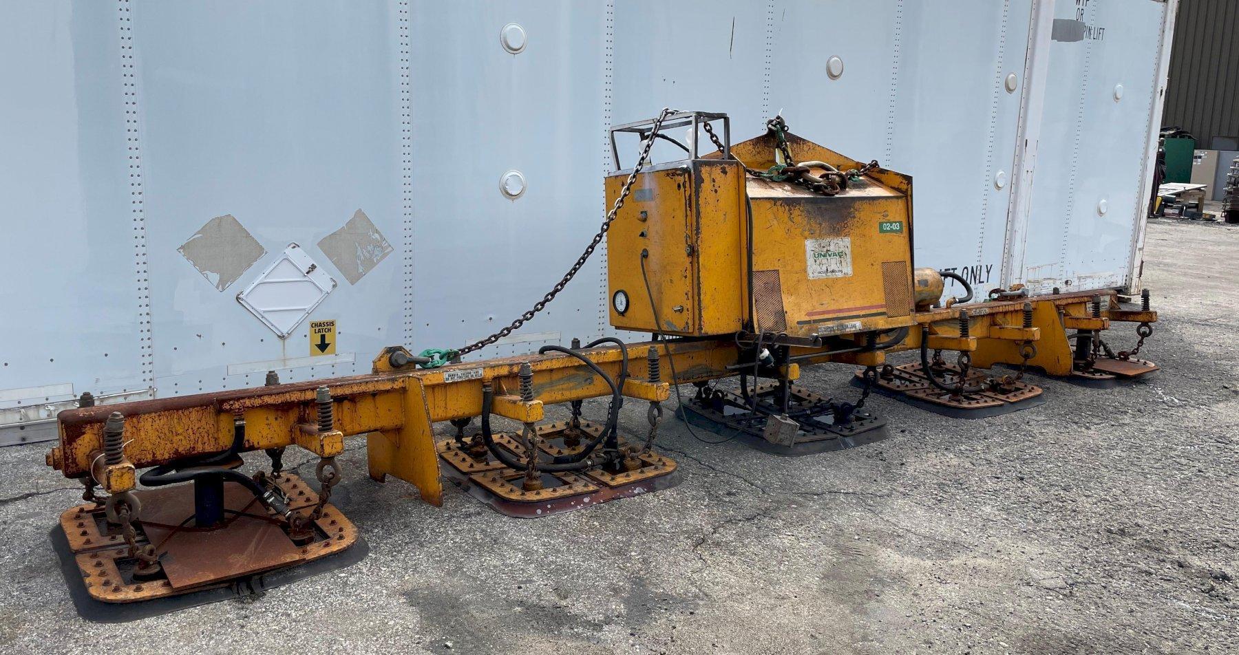 15,000 LBS X 20' UNIVAC MODEL #HG-55 VACUUM SHEET LIFTER. STOCK # 2758