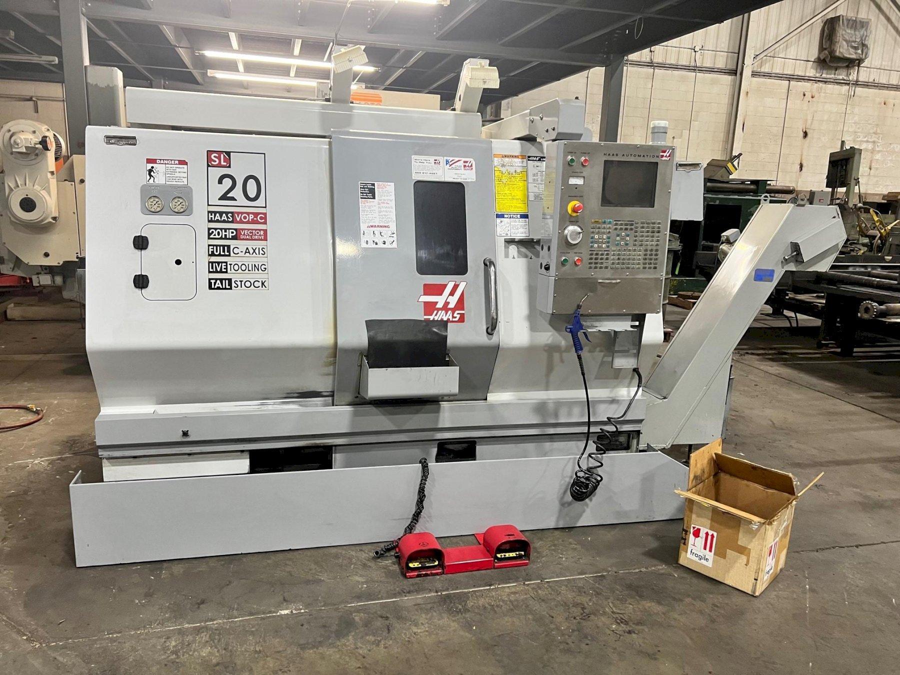 USED HAAS SL-20T CNC LATHE WITH LIVE TOOLING, Stock# 11000 Year: 2006