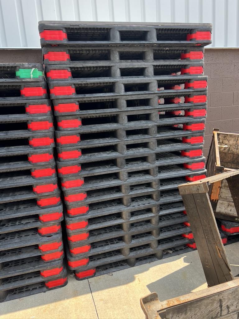 ORBIS BULKPAL PLASTIC PALLETS 44" X 56" W/ 2.5" CONNECTORS