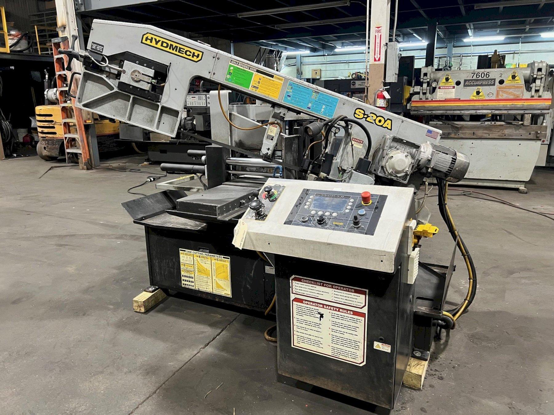 USED HYD-MECH 13" X 18" FULLY AUTOMATIC MITERING BANDSAW MODEL S-20A, Stock# 11146, Year: 2017
