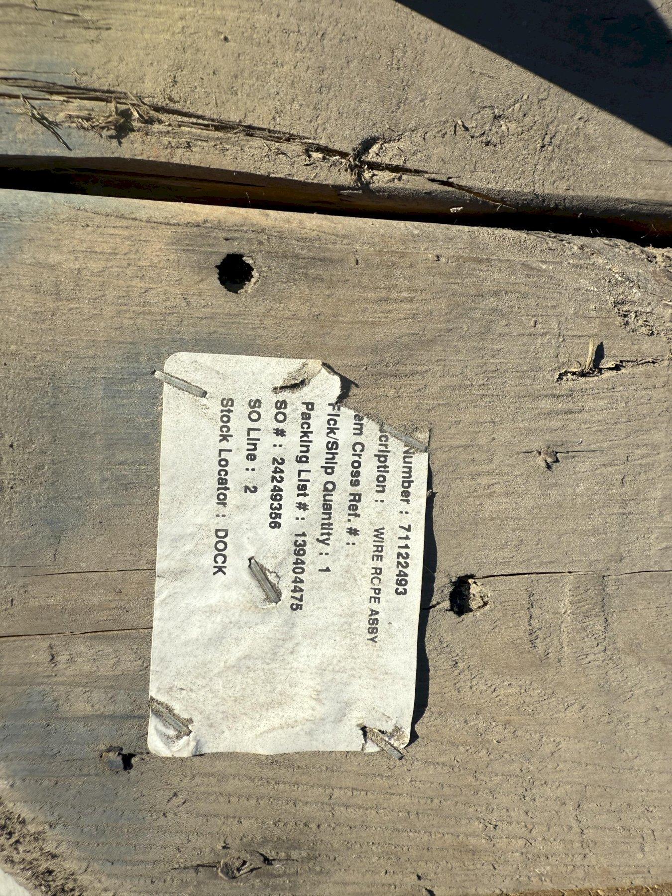 (2) 600' SPOOLS OF 7/8" WIRE ROPE: YOBRO #24344