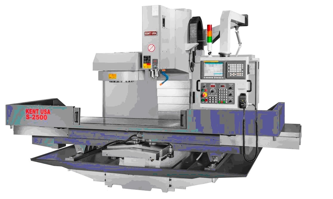 30" x 92" KENT USA S-2500 CNC VERTICAL BED MILL  - NEW