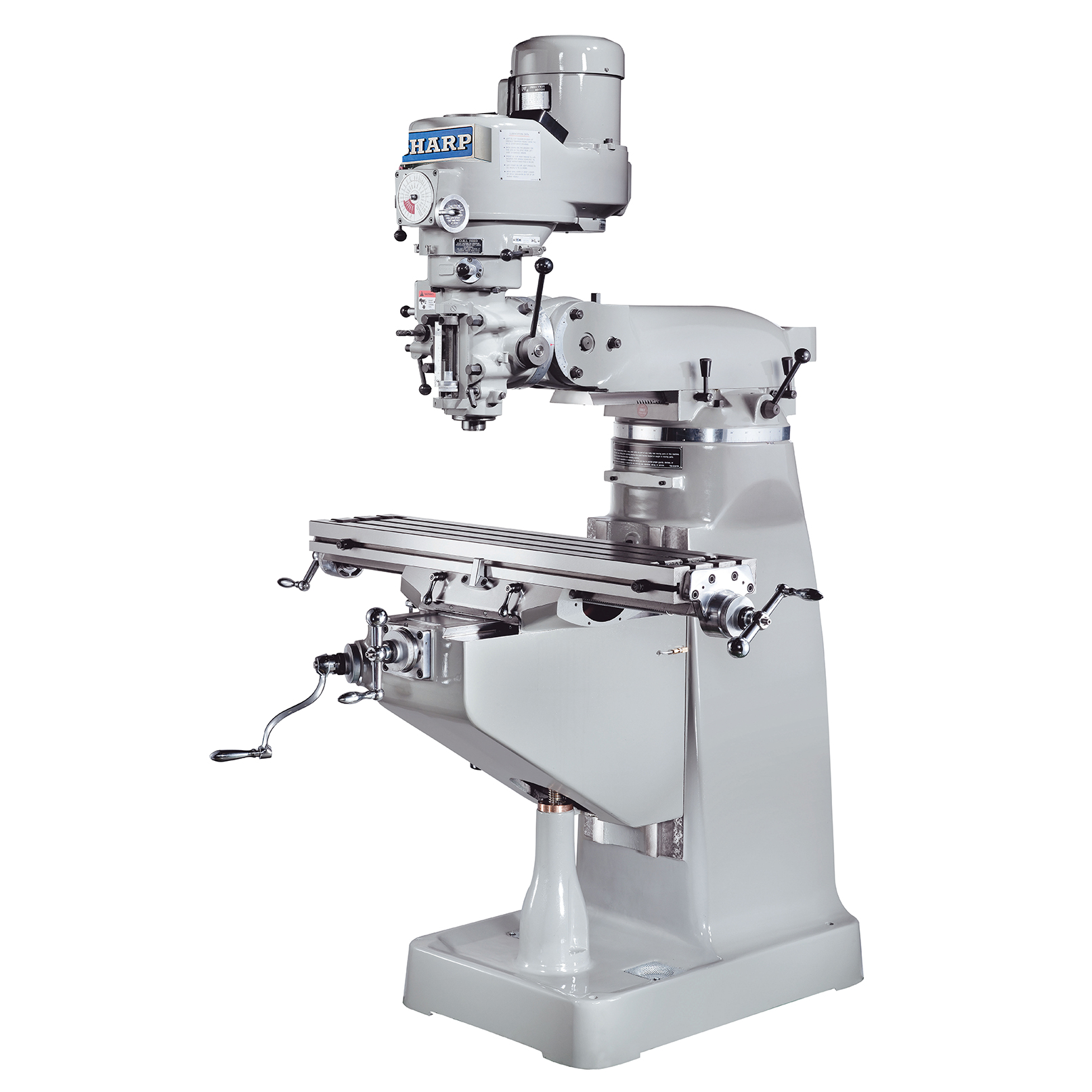 NEW 9" x 50" SHARP MODEL LMV-50 VERTICAL KNEE MILL 