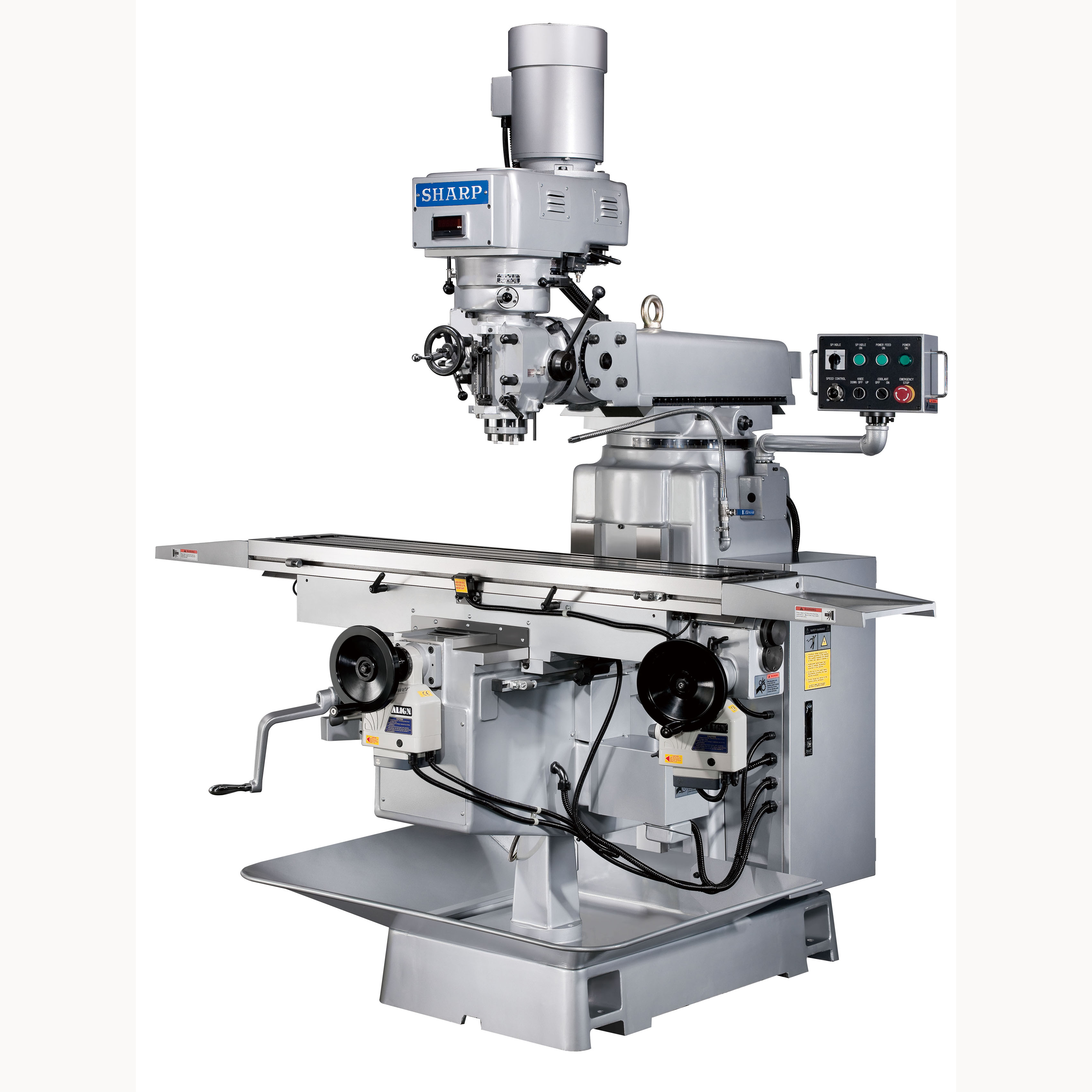 NEW 12" x 58" SHARP MODEL V-1 VERTICAL KNEE MILL 