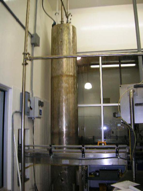 600 GALLON S/S SINGLE SHELL VERTICAL TANK