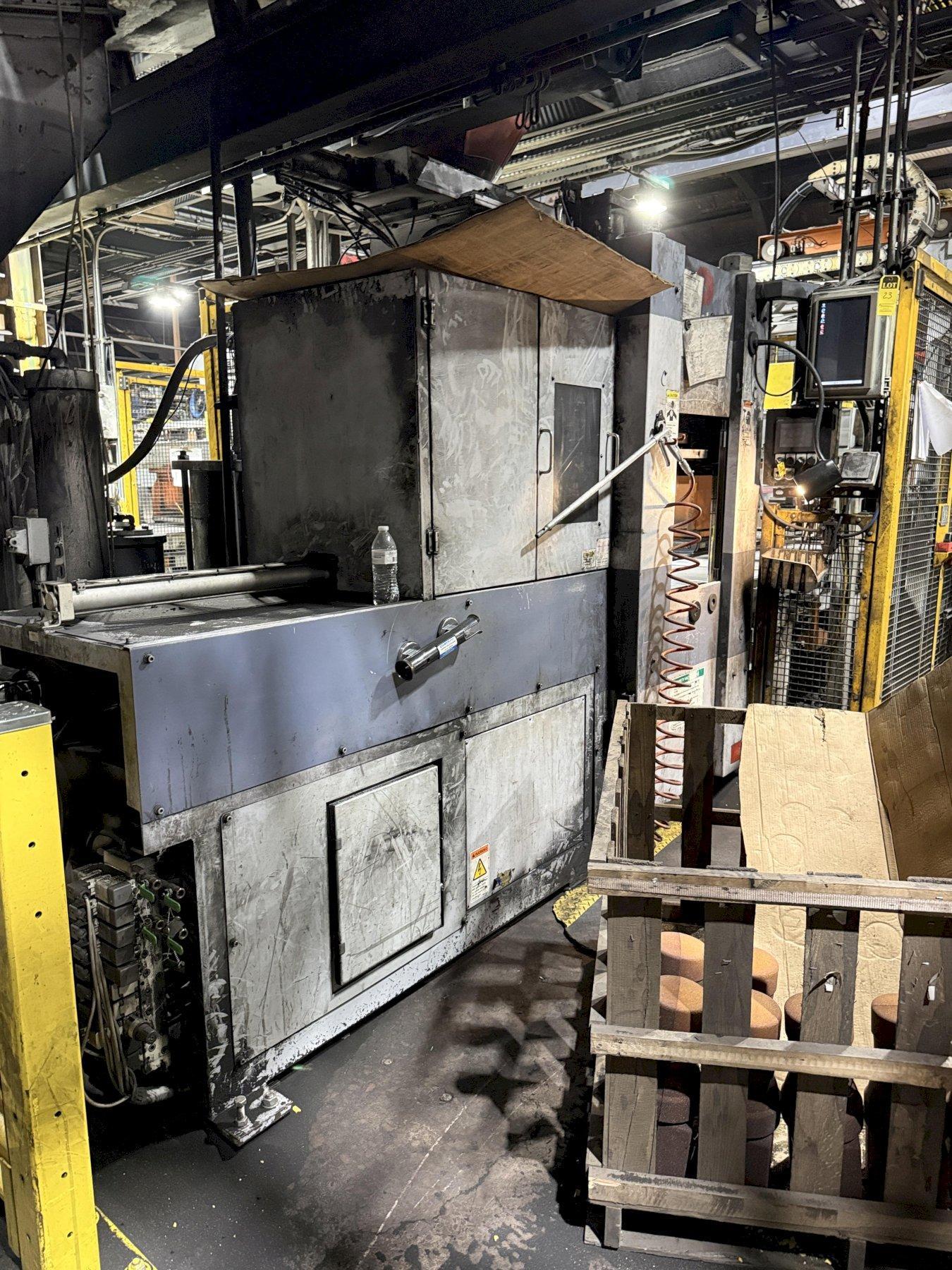 2023 Sinto model FDNX-I left hand automatic molding machine s/n 22609749010, with hydraulic system , controls, approx. mold count 401,180, feed belt conveyor with drive