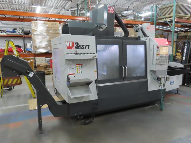 Haas VF-3SSYT CNC Vertical Machining Center with Midaco Pallet Changer, Thru Spindle Coolant, Probing