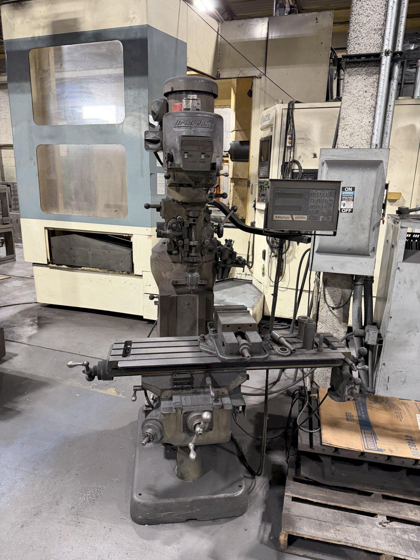 2 HP BRIDGEPORT SERIES 1 VERTICAL KNEE MILL. STOCK # 0222226