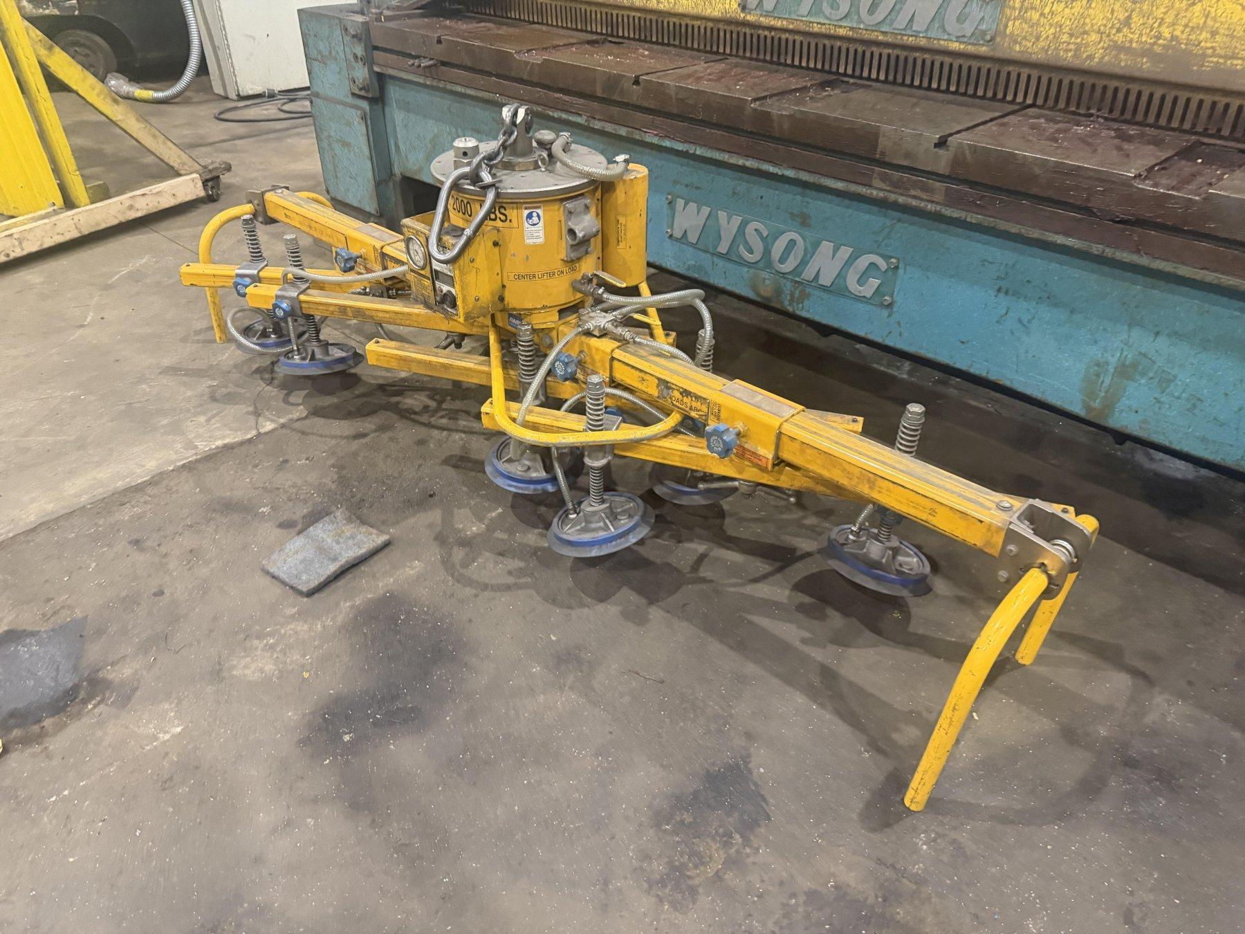 2,000 LBS ANVER SELF CONTAINED ELECTRIC POWERED VACUUM SHEET LIFTER:: YOBRO #25322