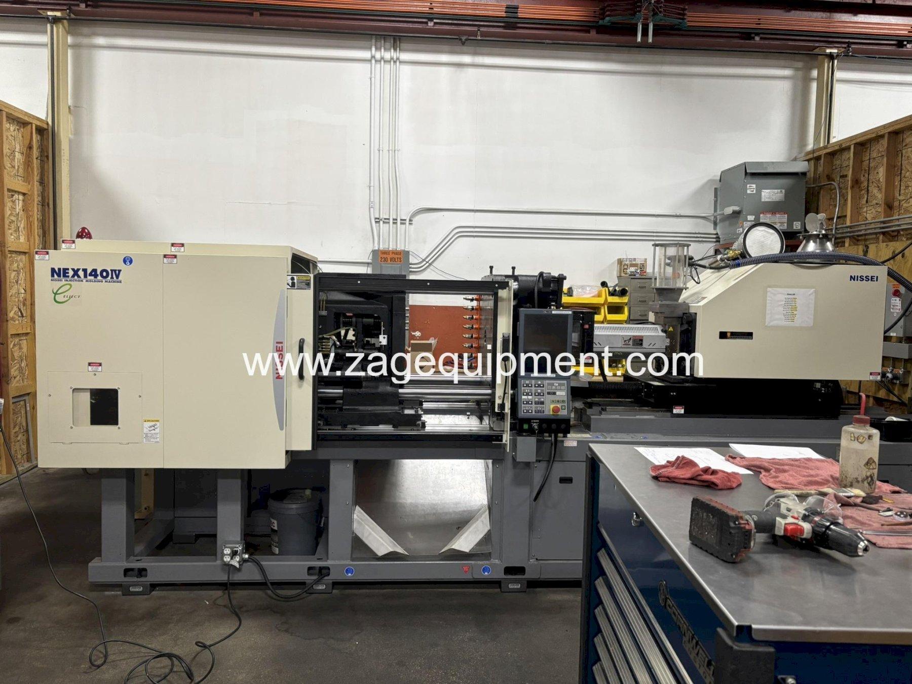 Nissei Used NEX140IV-12EG Electric Injection Molding Machine, 154 Ton, 2.43 oz., Yr. 2020