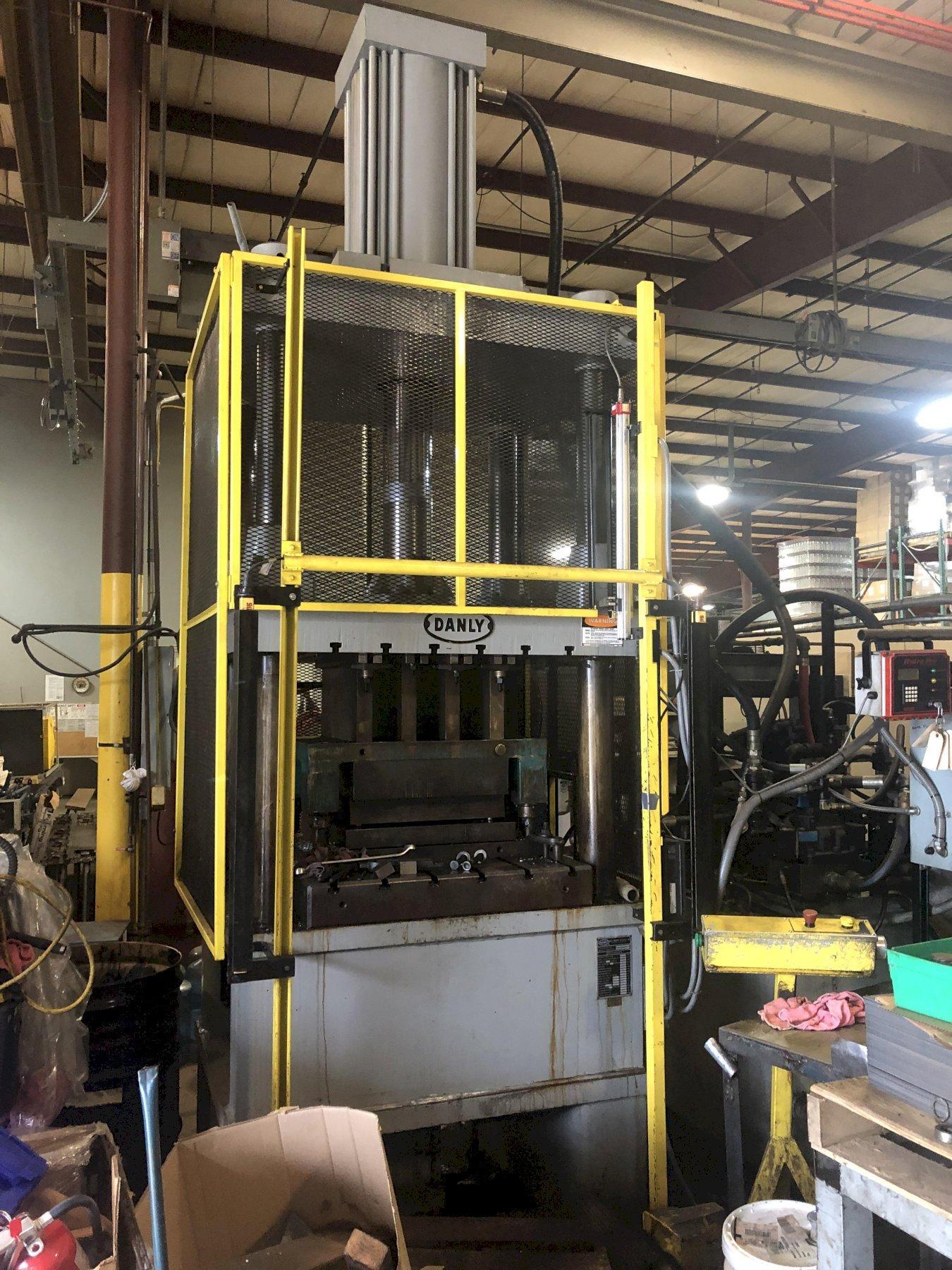 200 TON DANLY HYDRAULIC PRESS, 36" X 44" BED, 24" STROKE,  53" DAYLIGHT, UPDATED CONTROLS