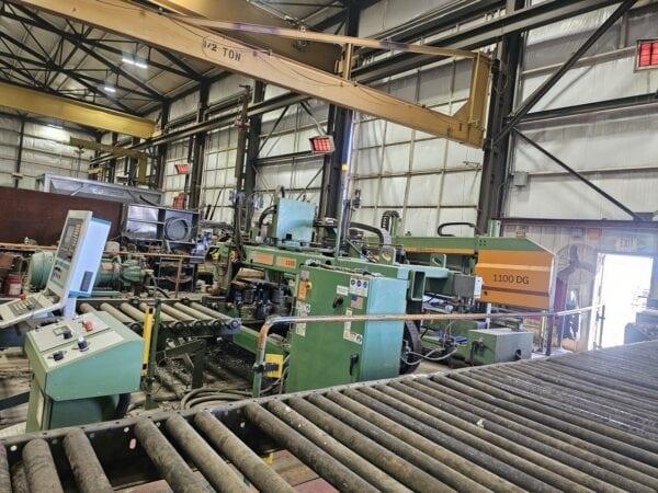 PEDDINGHAUS PCD-1100 BEAM DRILL LINE WITH 1100-510 DG MITER SAW