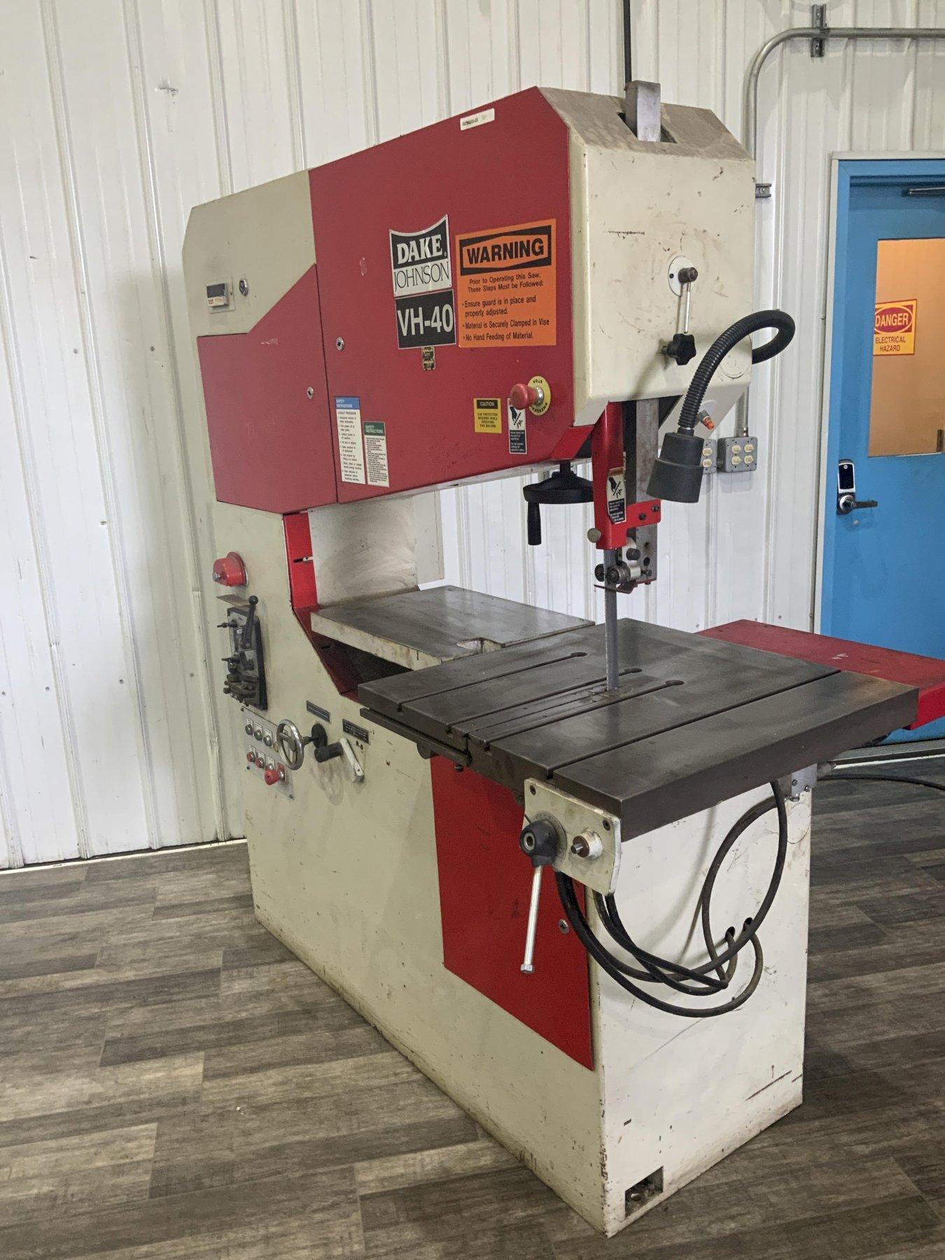 40" DAKE JOHNSON MODEL: VH-40 VERTICAL BANDSAW: STOCK #81219
