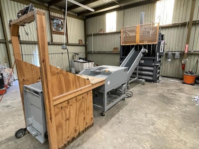 Alleghany Paper Shredder 16-150C, 2014 – w/Marathon 7230HD Vertical Baler
