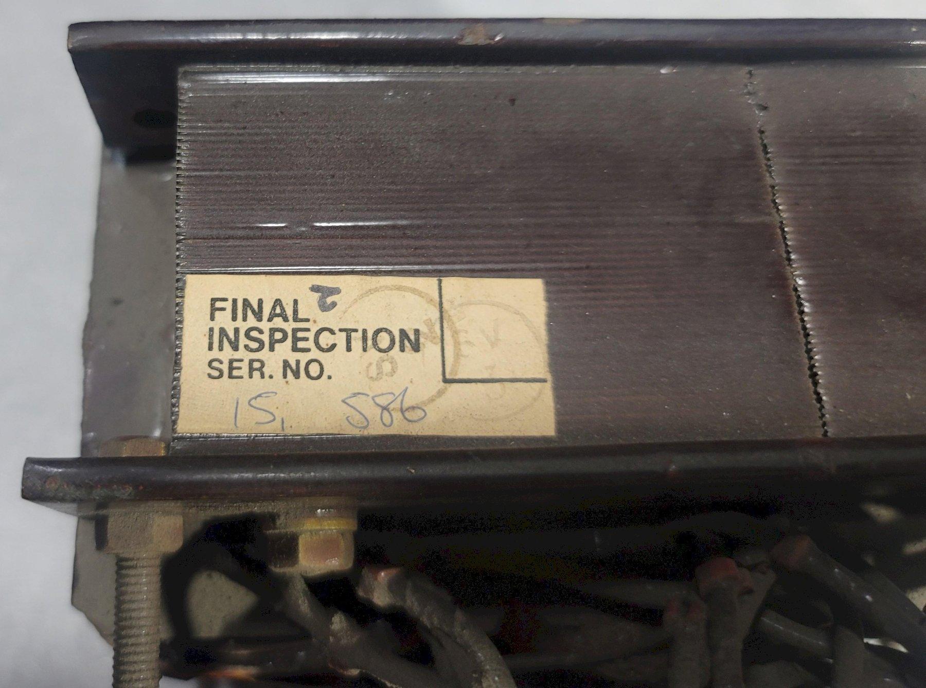 ROMARSH TRANSFORMER 15B75, Removed from an Agie Hole Popper EDM.