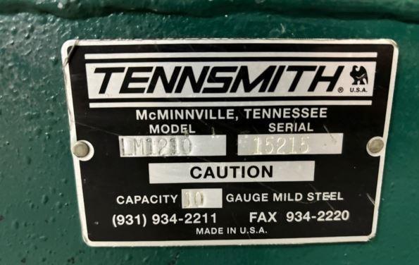 10 ga. x 12 ft, Used Tennsmith Power Shear, Model LM1210