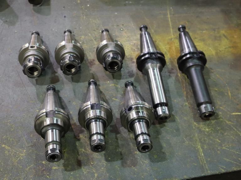 CT 40 Taper Tool Holders: (3) Nikken SK10 Collet Holders, (2) ER20 Collet Holders, (3) ER25 Collet Holders- Auction Item