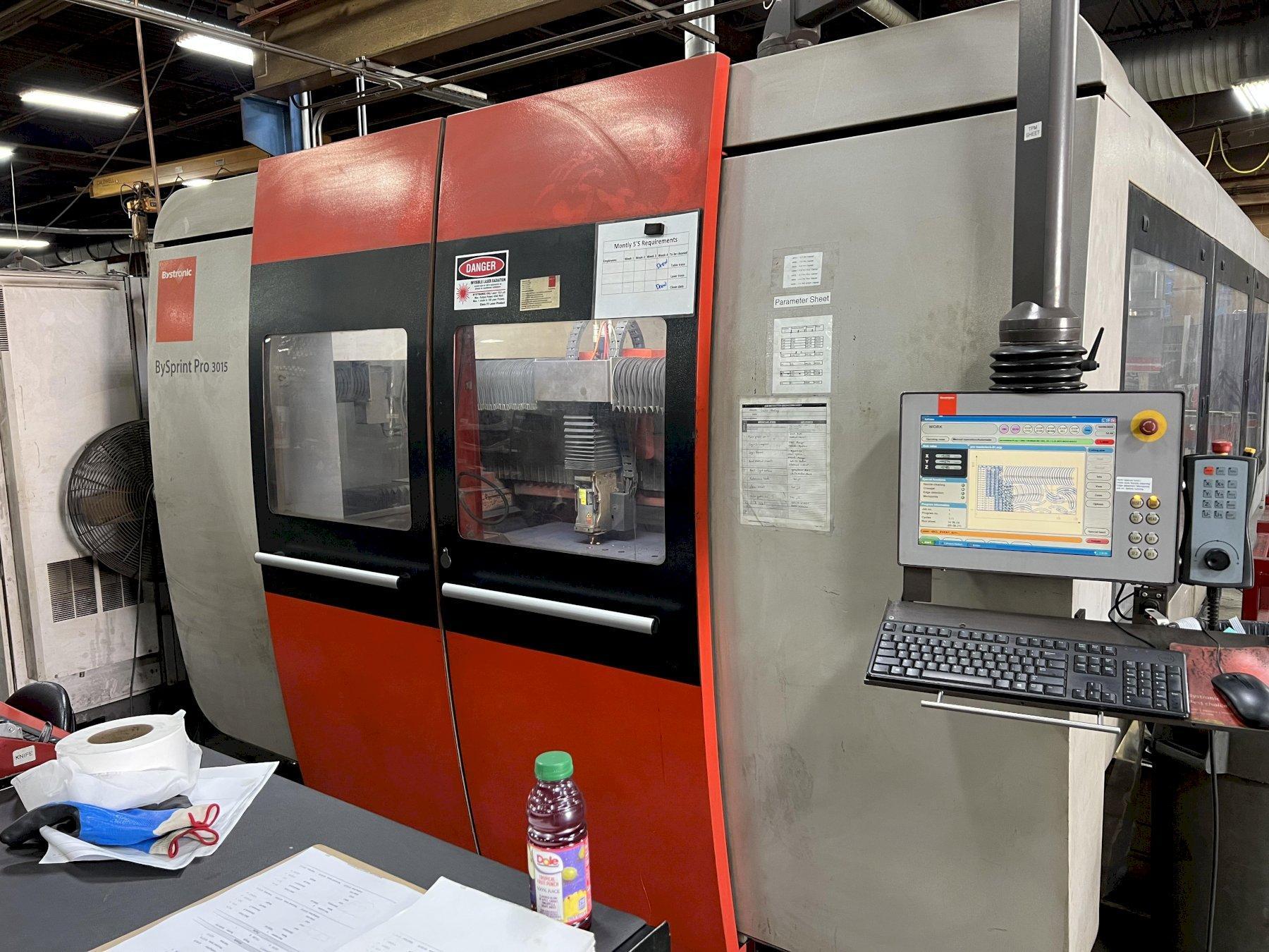 BYSTRONIC BYSPRINT PRO 3015 4400 WATT FLYING OPTIC CNC C02 LASER