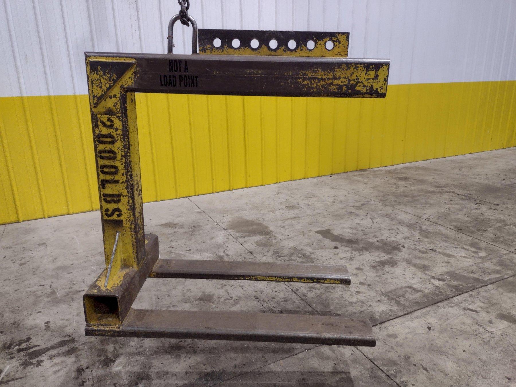 2,000 LB x 42" x 36" NATIONAL IND PALLET LIFTER CRANE ATTACHEMENT: STOCK #22368