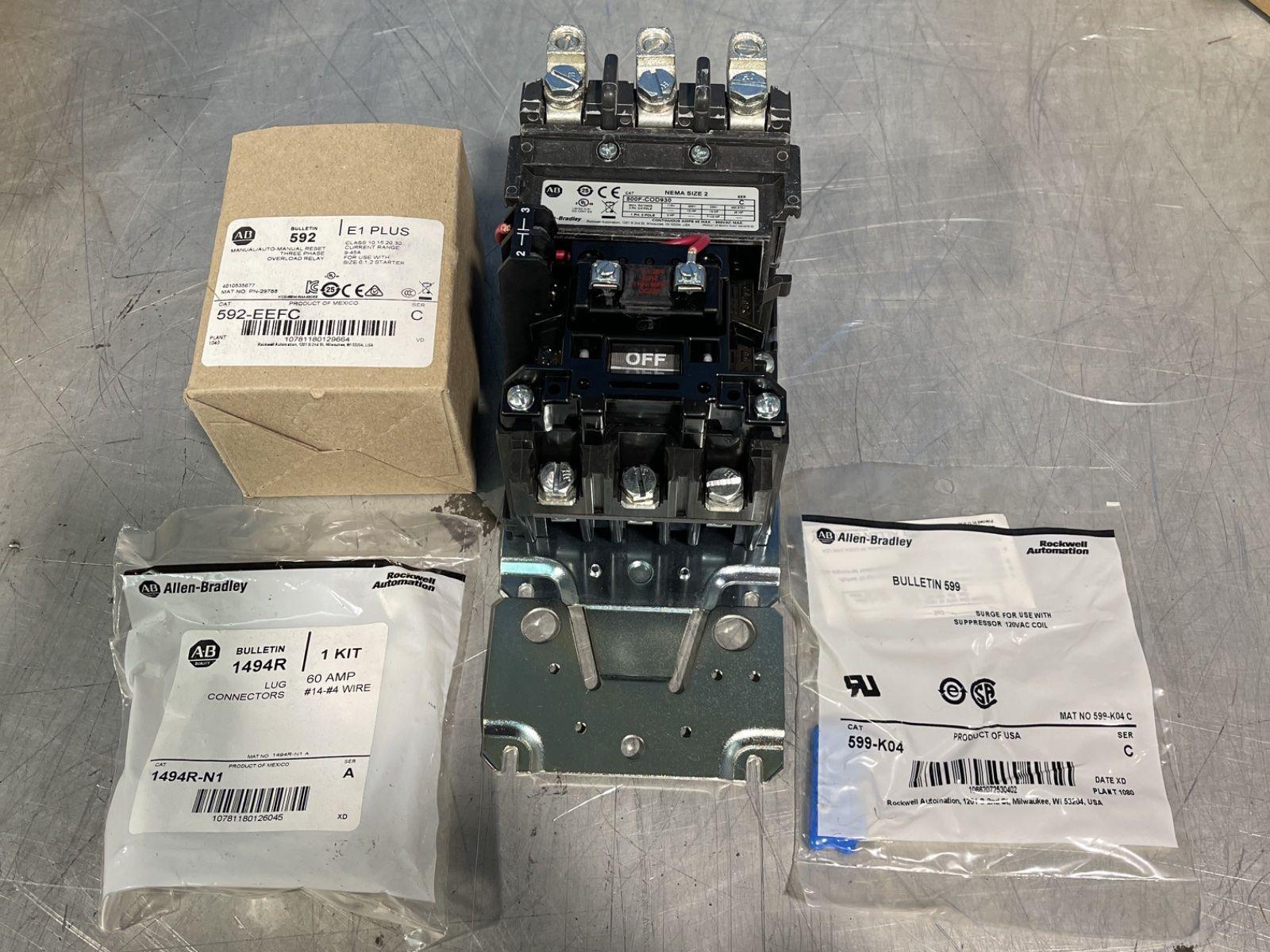 ALLEN-BRADLEY 600 VAC BULLETIN 509 MOTOR STARTER  -  509-COD-A2J-17