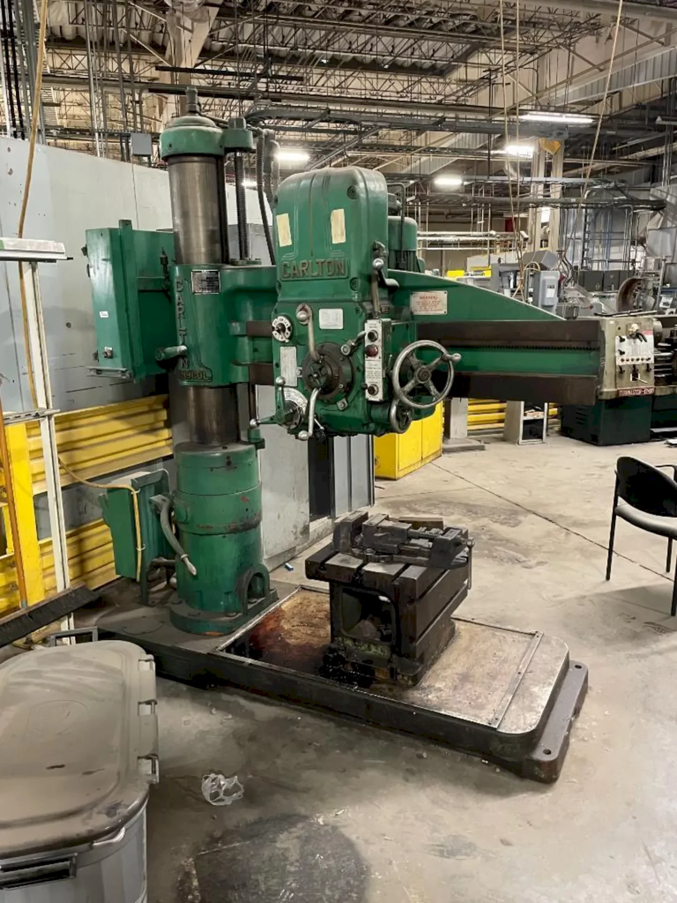 4' X 9' CARLTON MACHINE TOOL MODEL #1A RADIAL ARM DRILL: YOBRO #25883