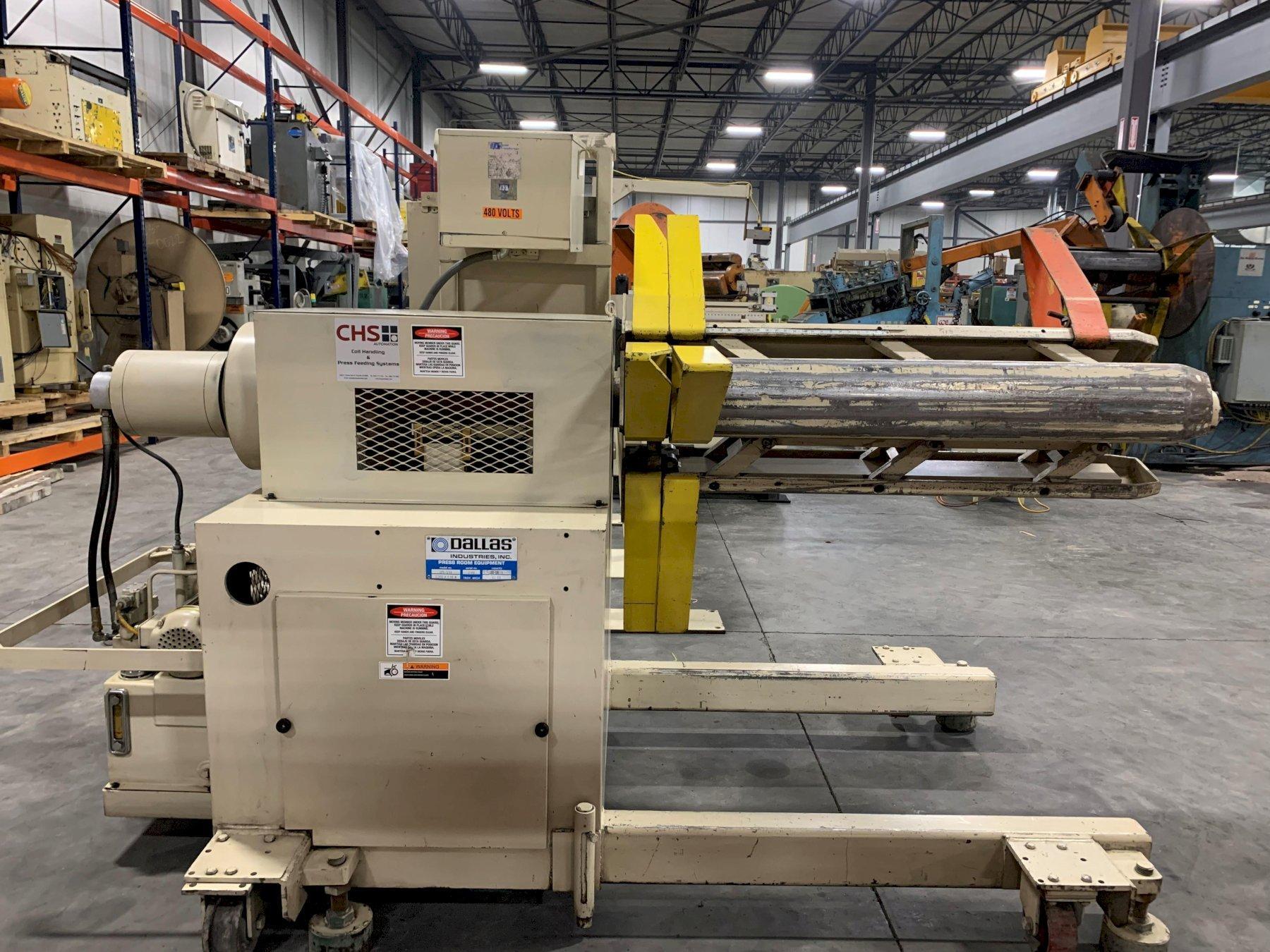 12,000 lbs. x 48" Used Dallas Industries Motorized Reel For Sale, Model DPR-1248, Good Running!