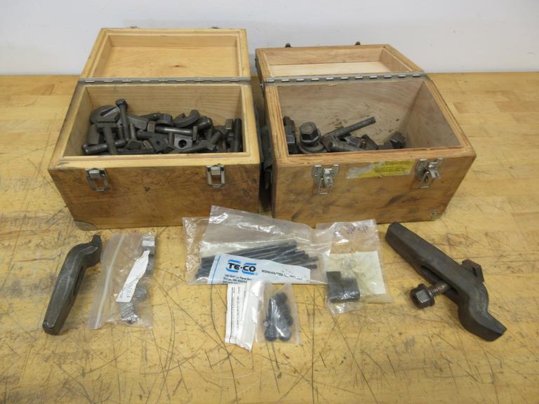 Clamp Down Hardware, Assorted Sizes, Studs, Straps, T-Nuts, In Wooden Cases- Auction Item