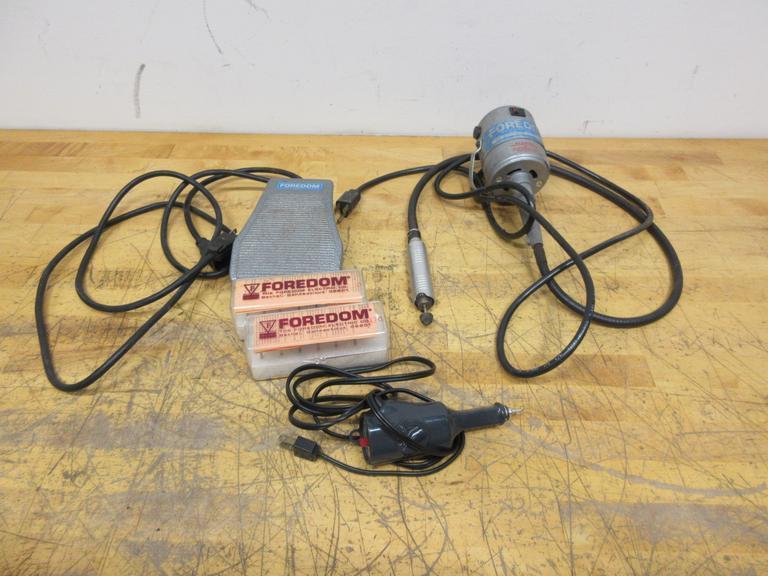 Foredom Series CC Electric Rotary Tool with Foot Pedal and Bits, Dremel Electric Engraving Tool- Auction Item