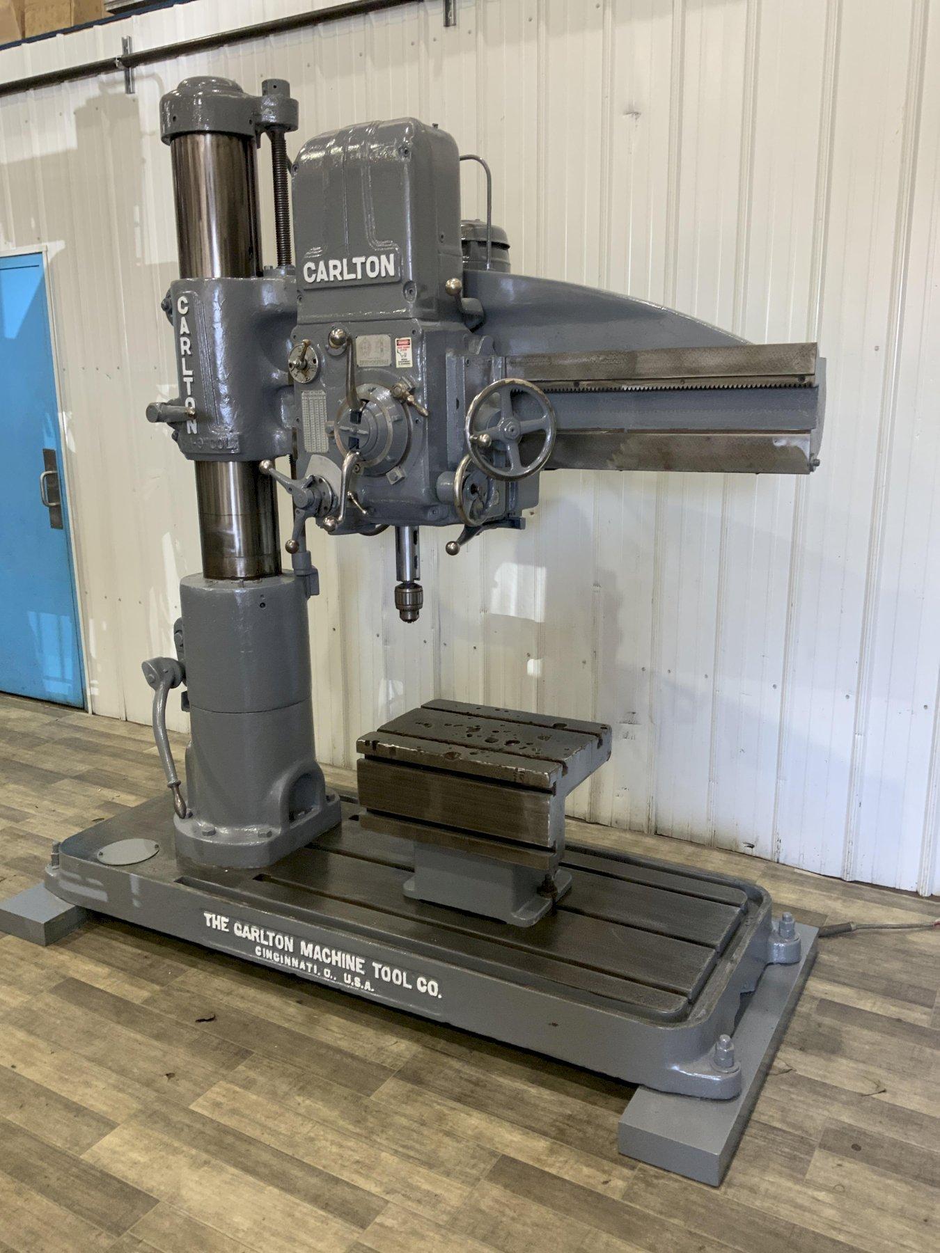 4' X 9" CARLTON RADIAL ARM DRILL: STOCK #80871