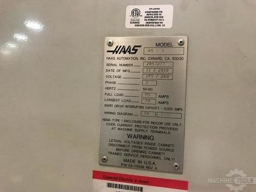 HAAS VS-1 Vertical Machining Centers