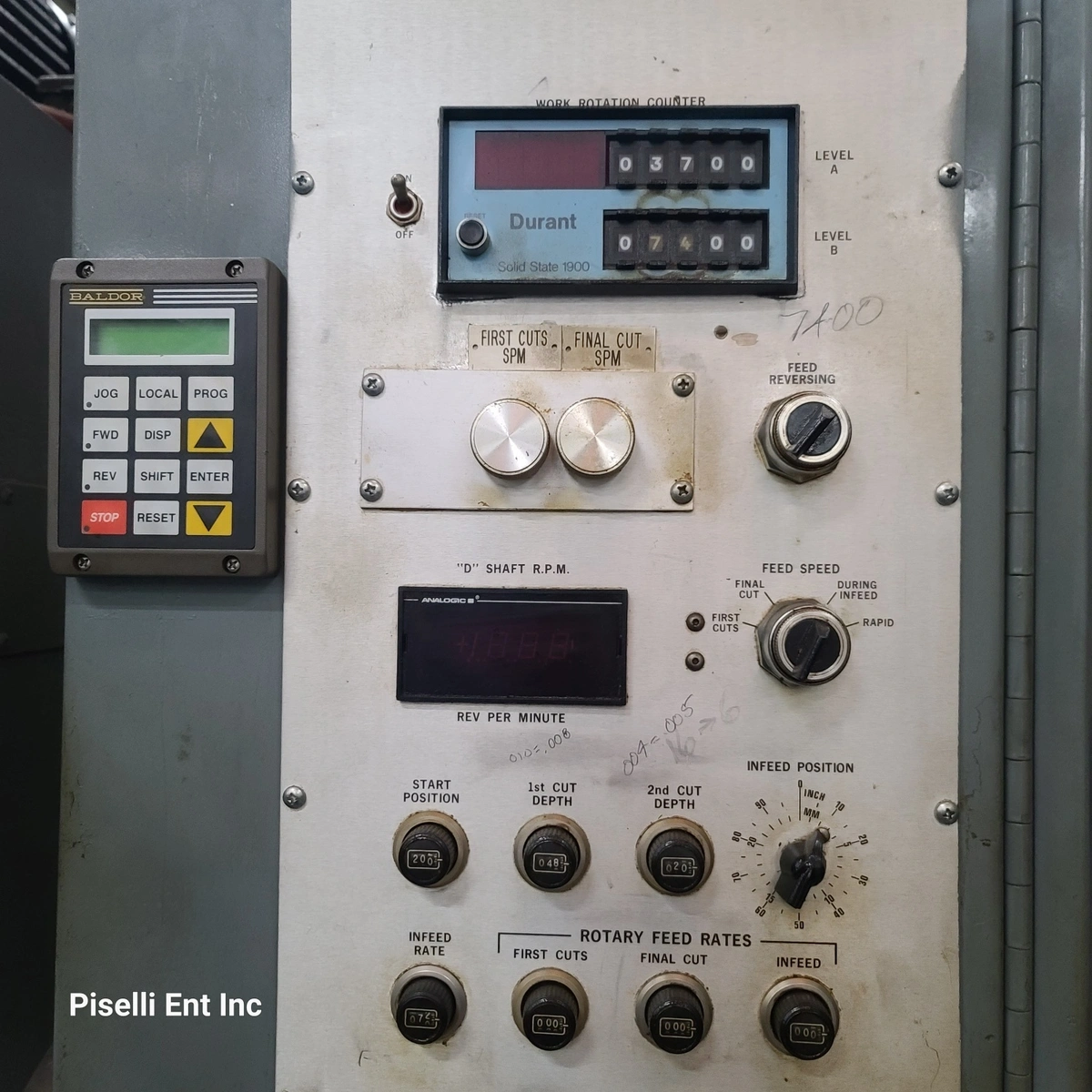 Fellows model 10-2 Gear shaper , 3" riser 14" diameter , pinion support tailstock , variable speed drive s/n 36880, excellent from prototype shop in Michigan