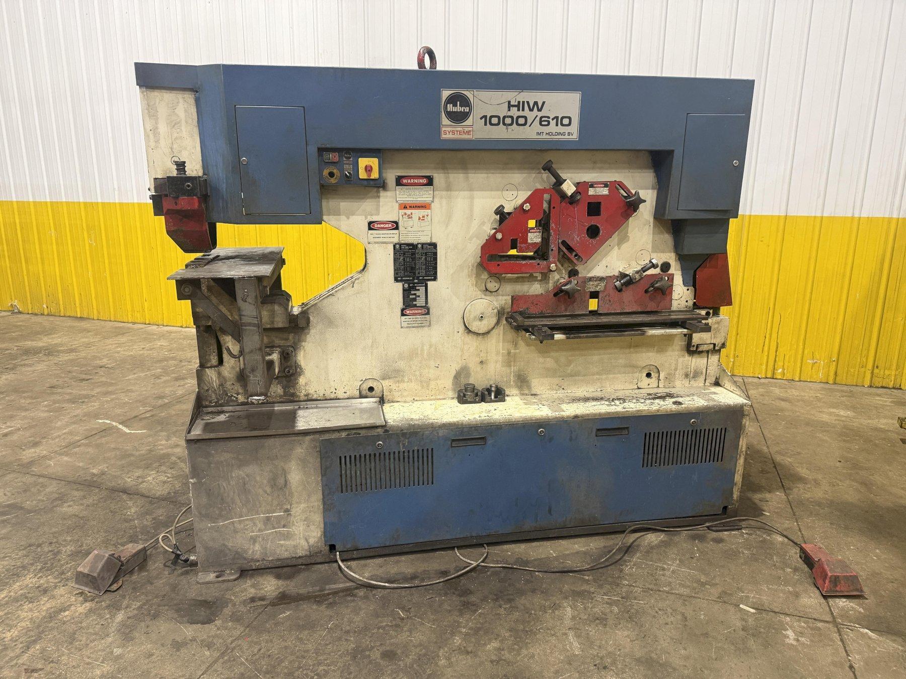 110 TON MUBEA MODEL #HIW 1000/610 HYDRAULIC IRONWORKER: YOBRO #25673