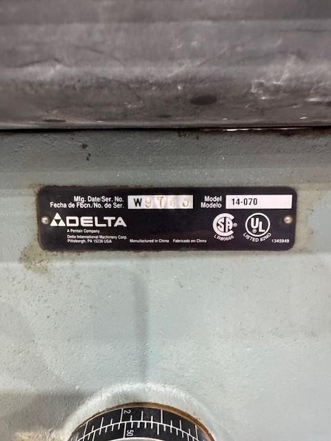 1 - PREOWNED DELTA 14" DRILL PRESS, MODEL #: 14-070, S/N: W9743